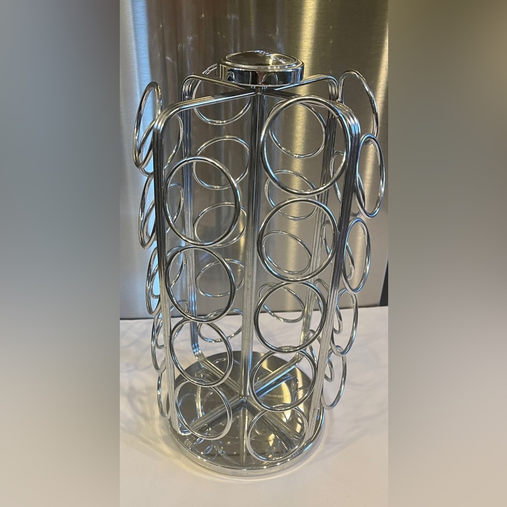 Keurig storage carousel . Holds up to 36 K-Cup pods .Color : Silver
